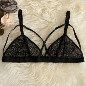 NWOT Black Criss Cross Bralette